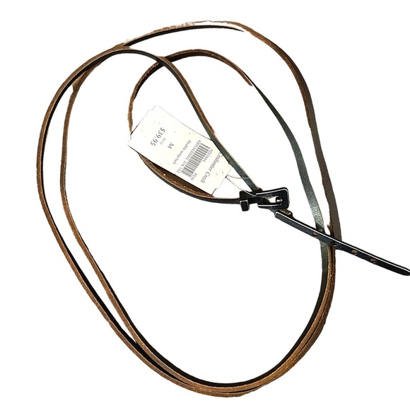 Coldwater Creek skinny  leather belt dark brown NWT - Picture 2 of 3
